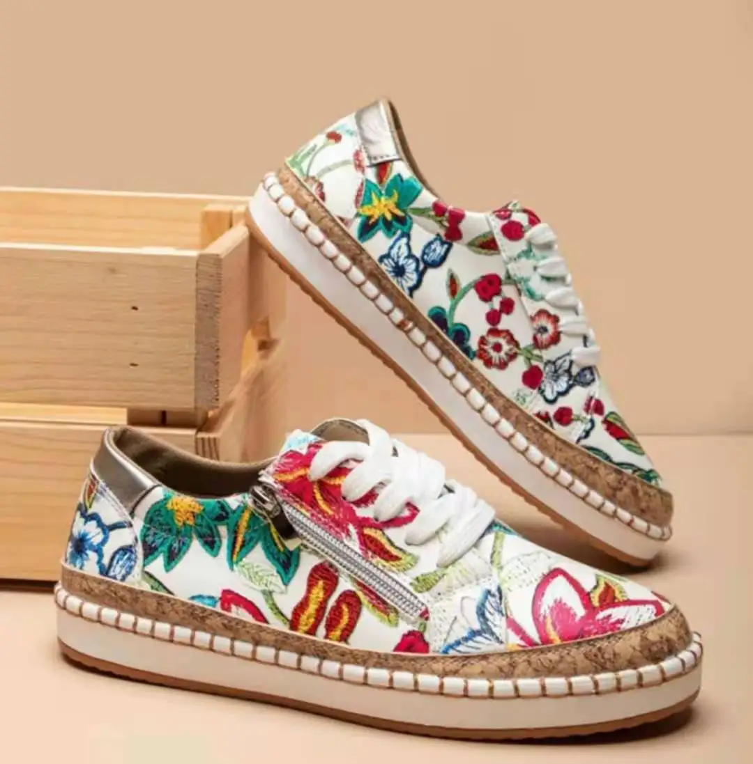 Large size color matching printed lace-up flat shoes women 2021 new European and American shallow mouth casual parrot sneakers, Black
Large size color matching printed lace-up flat shoes women 2021 new European and American shallow mouth casual parrot sneakers, Black