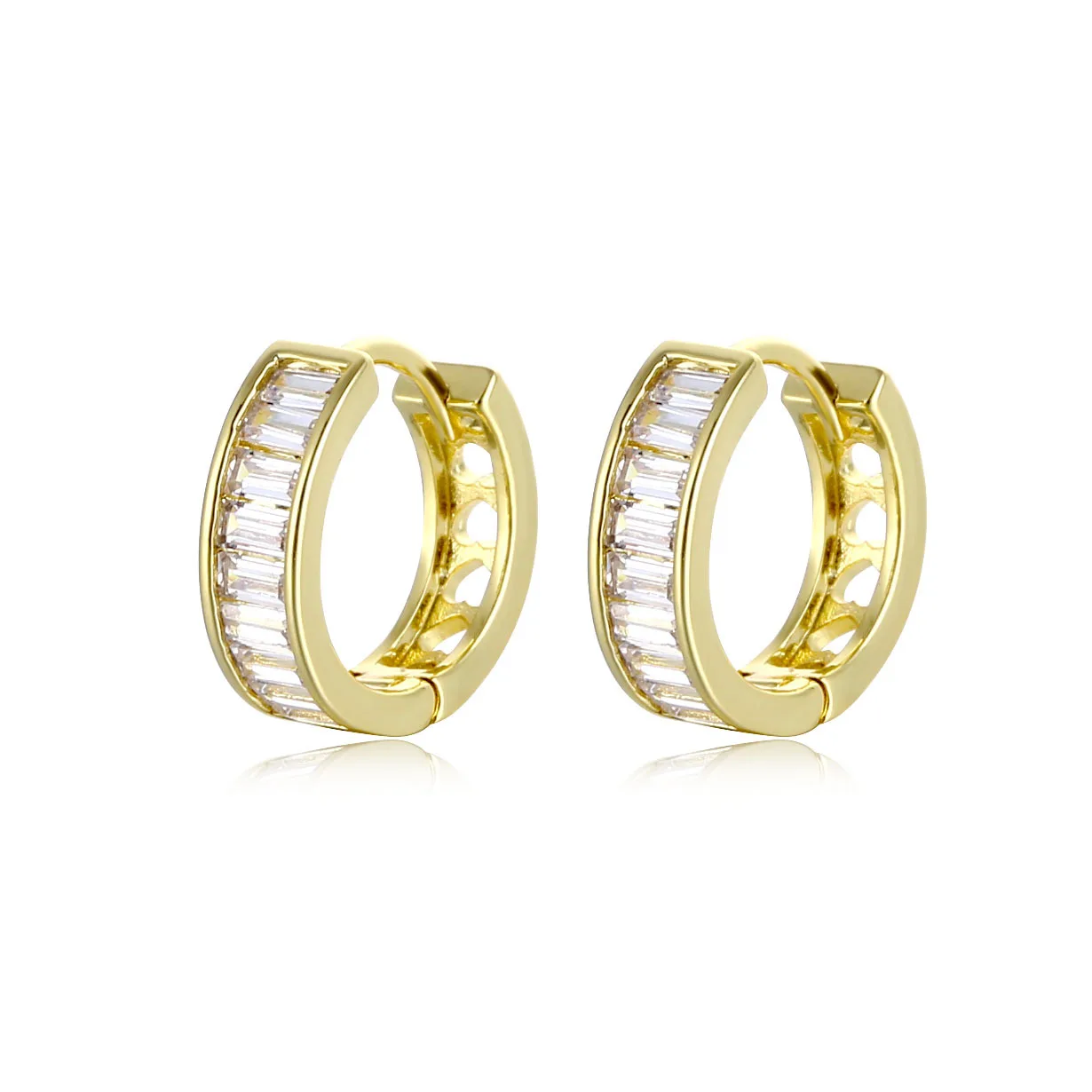 Hainon Earrings 2021 Women shiny zircon stud earrings 18k gold plated hoop earrings gift wholesale, Picture shows
Hainon Earrings 2021 Women shiny zircon stud earrings 18k gold plated hoop earrings gift wholesale, Picture shows