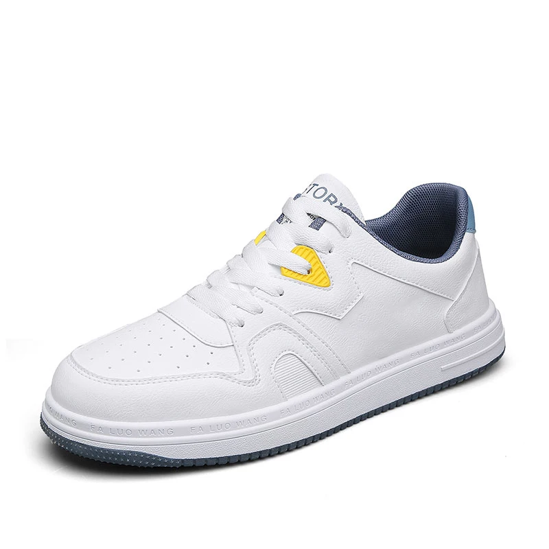 Men's Lace Up Genuine Leather Skateboarding Shoes Casual Running Shoes White Fashion Sneakers, Optional
Men's Lace Up Genuine Leather Skateboarding Shoes Casual Running Shoes White Fashion Sneakers, Optional