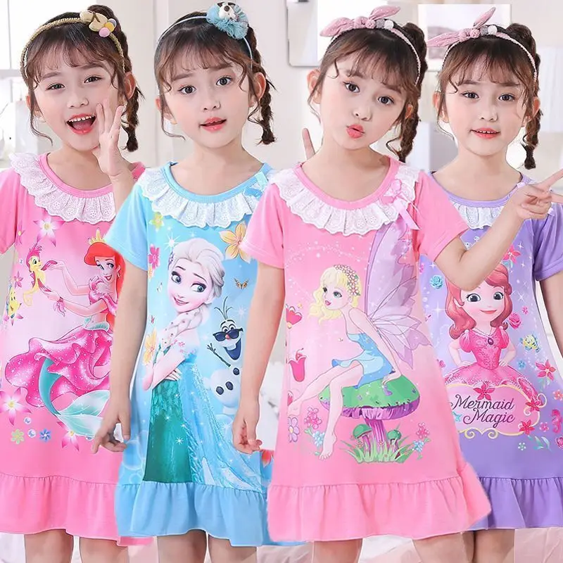 Girls Dress 2021 New Summer Short-sleeved Princess Pajamas Parent-child Wear Nightdress Comfortable Home Cartoon Baby Nightdress
Girls Dress 2021 New Summer Short-sleeved Princess Pajamas Parent-child Wear Nightdress Comfortable Home Cartoon Baby Nightdress