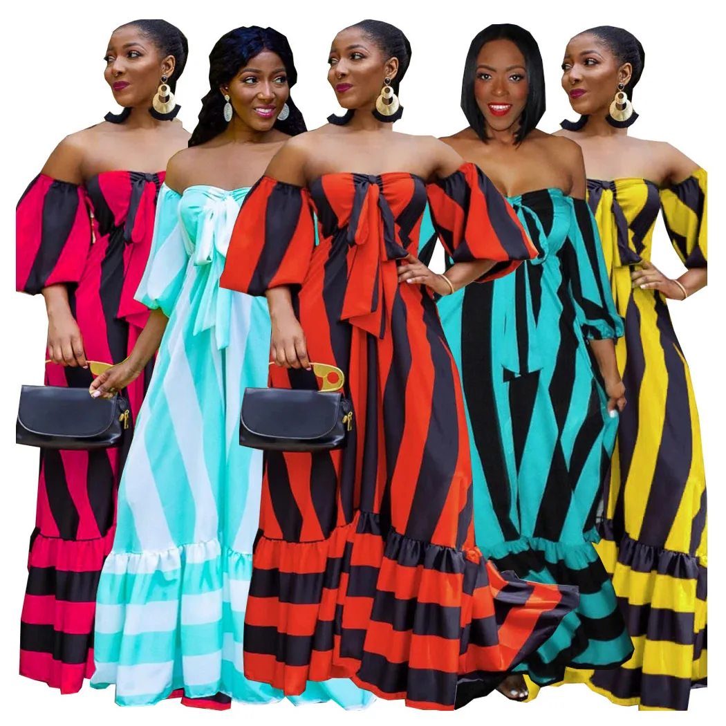 Two ways to wear long sleeve off shoulder loose plus size fat women stripe maxi dress with pockets, Picture
Two ways to wear long sleeve off shoulder loose plus size fat women stripe maxi dress with pockets, Picture