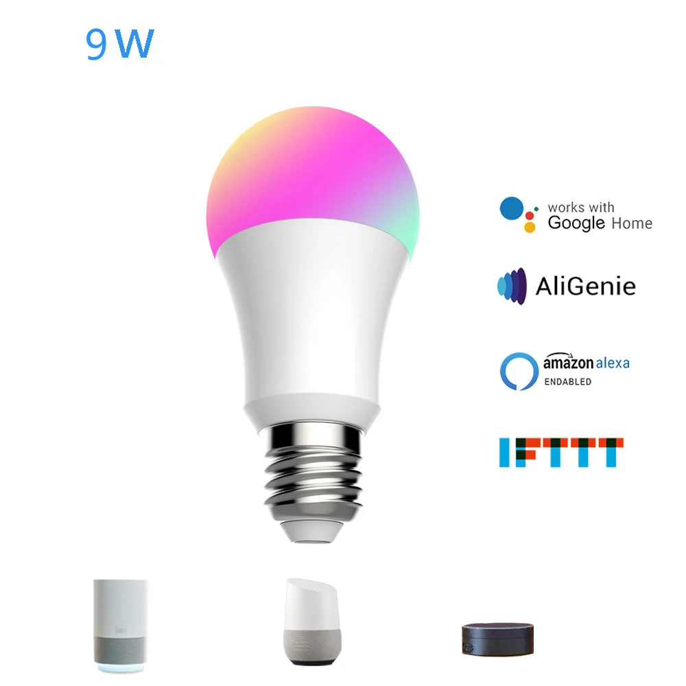 Dropshipping Voice Remote Control LED Bulb RGB 9W Wifi Dimmer Smart Wifi Bulb Intelligent LED Wifi Bulb, As photo
Dropshipping Voice Remote Control LED Bulb RGB 9W Wifi Dimmer Smart Wifi Bulb Intelligent LED Wifi Bulb, As photo