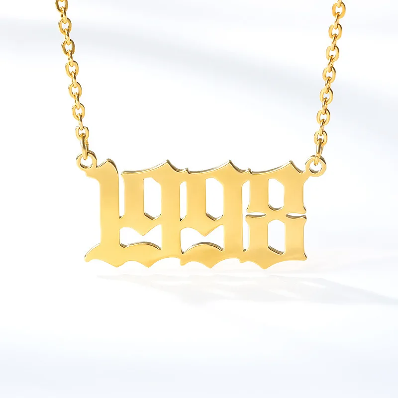 Hot Selling Wholesale Stainless Steel Letter Necklace Initial Dainty Year Necklace Men Women, Picture
Hot Selling Wholesale Stainless Steel Letter Necklace Initial Dainty Year Necklace Men Women, Picture