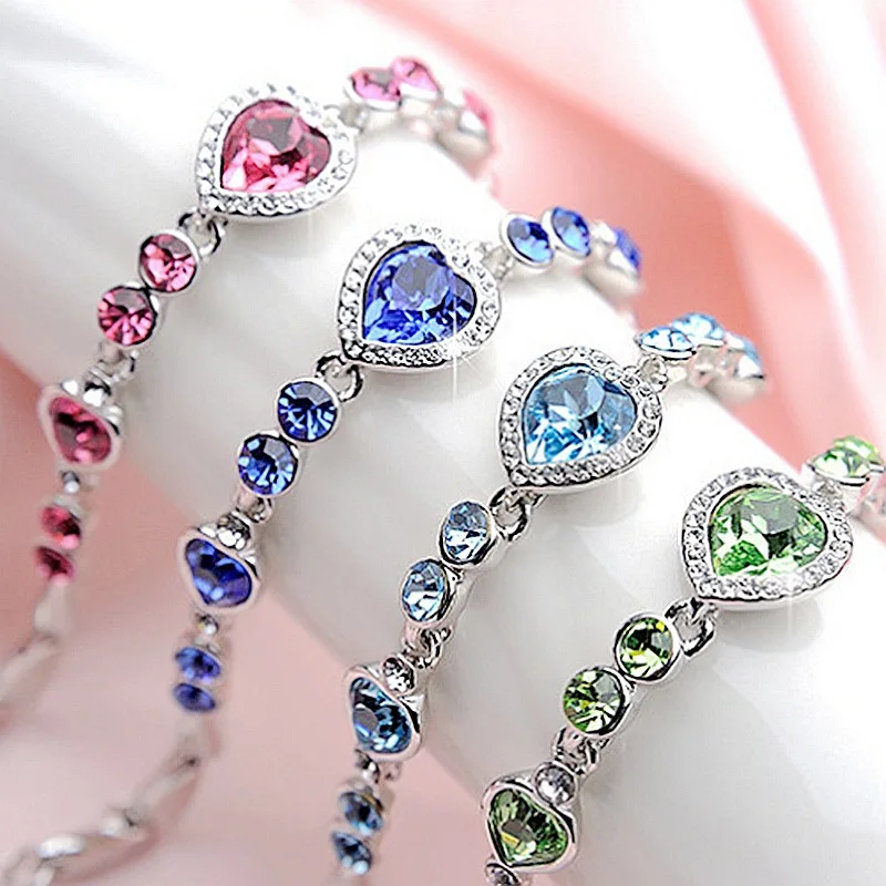 Creative Rhinestone Couple Bracelet Ocean Heart Crystal Bracelet Full Diamond Bracelet, Picture shows
Creative Rhinestone Couple Bracelet Ocean Heart Crystal Bracelet Full Diamond Bracelet, Picture shows