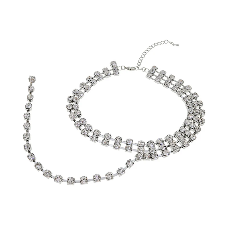 Simple Geometric Multilayer Rows Rhinestone Short Necklace Temperament Crystal Clavicle Chain Women Party Jewelry Gifts
Simple Geometric Multilayer Rows Rhinestone Short Necklace Temperament Crystal Clavicle Chain Women Party Jewelry Gifts