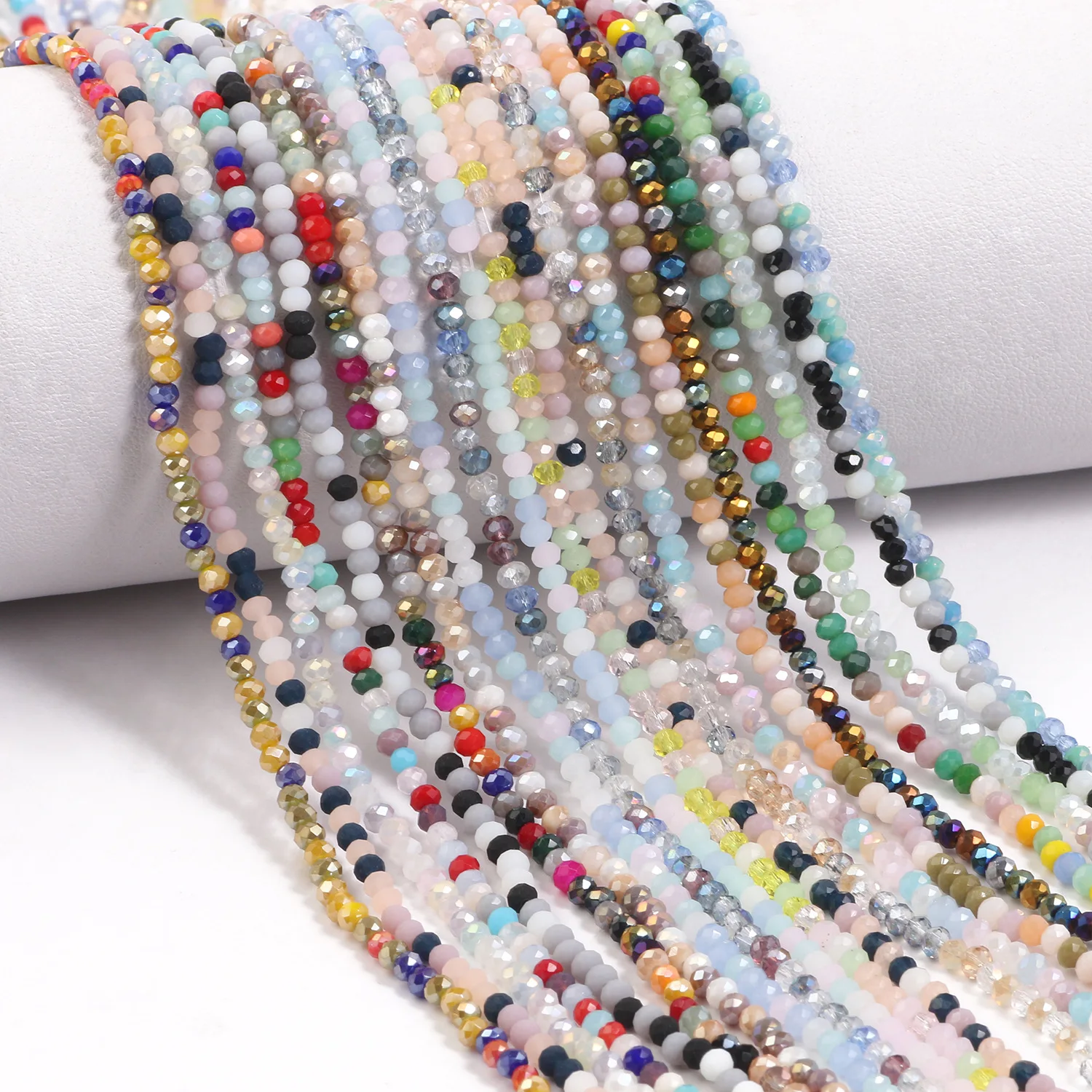2*3mm Faceted Glass Crystal Beads Colorful Rondelle Beads Jewelry Making Beads for Making Bracelet Necklace Accessories
2*3mm Faceted Glass Crystal Beads Colorful Rondelle Beads Jewelry Making Beads for Making Bracelet Necklace Accessories