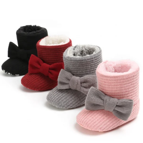 Infant Shoes Girls Shoe Warm Knitted Solid Color Bowtie Plush Anti-slipping Cute Fashion Ankle Infant Boots Baby Snow Boots
Infant Shoes Girls Shoe Warm Knitted Solid Color Bowtie Plush Anti-slipping Cute Fashion Ankle Infant Boots Baby Snow Boots