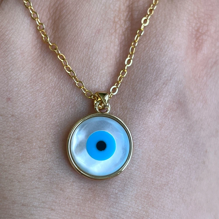 New Design High Quality Elegant Evil Eyes Necklace Women Gold Plated Necklace Display Card
New Design High Quality Elegant Evil Eyes Necklace Women Gold Plated Necklace Display Card