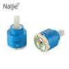 Factory supply 35mm low torque reverse faucet ceramic disc cartridge with plastic lever for bathroom accessories