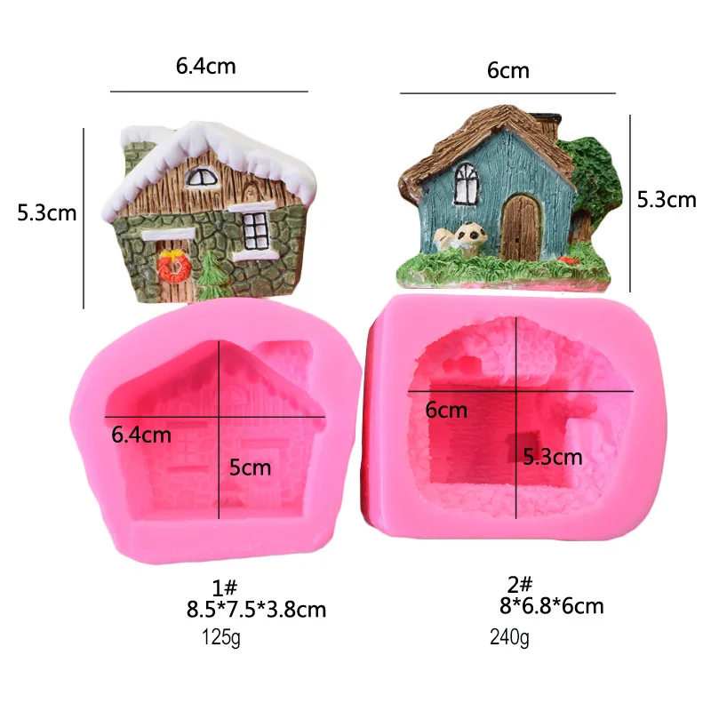 2 kinds 3D christmas stone house chalet fondant silicone mold diy soap candle glue mold cake baking tool, As picture
2 kinds 3D christmas stone house chalet fondant silicone mold diy soap candle glue mold cake baking tool, As picture