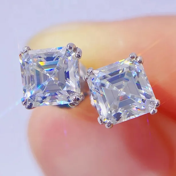 Hip Hop Jewelry Fashion Asscher Cut Big Size Moissanite S925 Mens White Gold Plated Diamond Stud Earrings
Hip Hop Jewelry Fashion Asscher Cut Big Size Moissanite S925 Mens White Gold Plated Diamond Stud Earrings