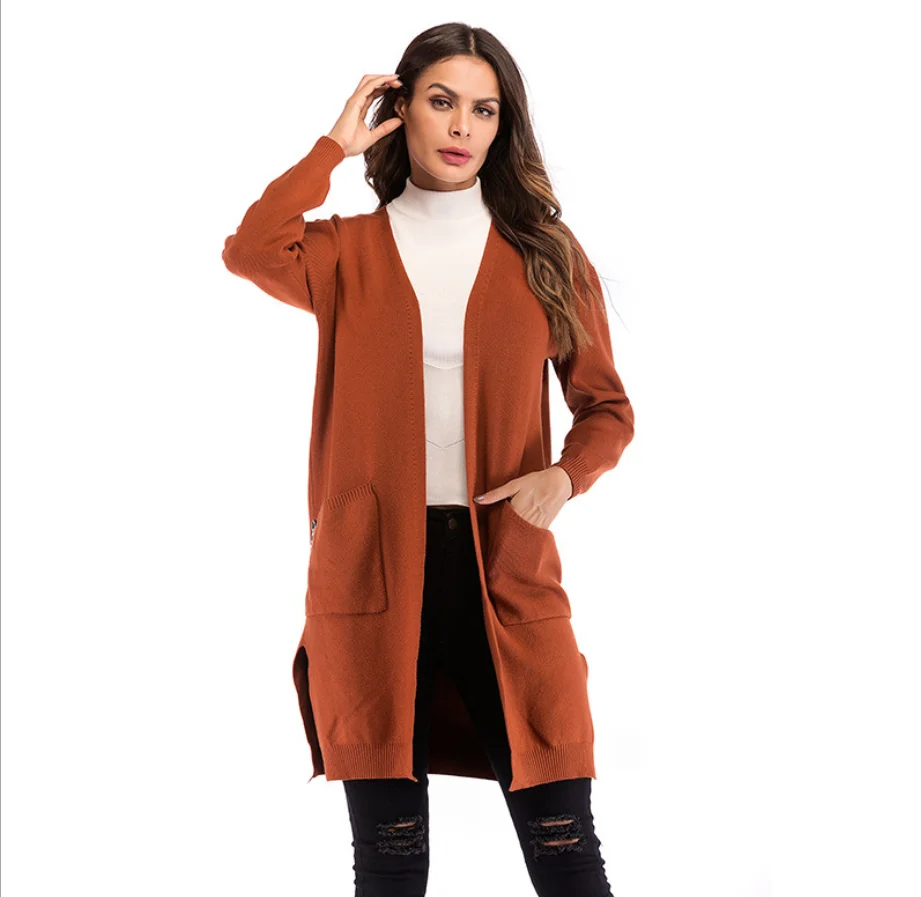 Wholesale Fashion Hot Women's Casual Pocket Solid Knitted Cardigan Cotton jacket coat
Wholesale Fashion Hot Women's Casual Pocket Solid Knitted Cardigan Cotton jacket coat