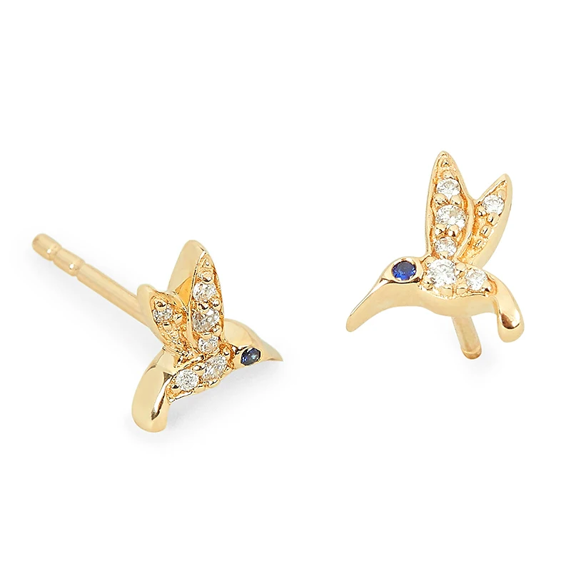 2021 wholesale jewelry S925 sterling silver mini zircon animal hummingbird stud earrings for women
2021 wholesale jewelry S925 sterling silver mini zircon animal hummingbird stud earrings for women