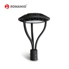 Best Price Outdoor Ip65 Cast Iron Pole + Aluminum Lamp Fixture Garden Led Post Top Light parking lot led light