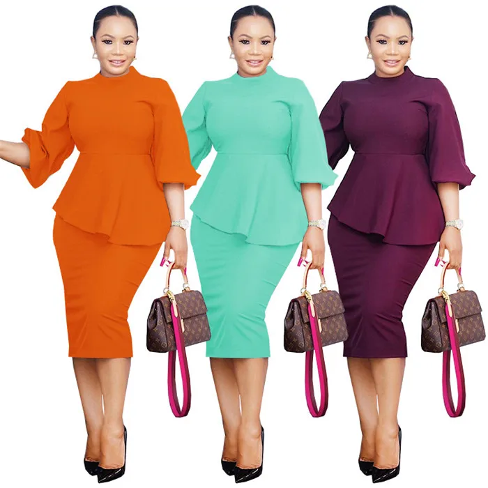 S8156A-opening ceremony clothing fashion Solid Color Two Piece Skirt Set Plus Size Women Clothing, Picture color
S8156A-opening ceremony clothing fashion Solid Color Two Piece Skirt Set Plus Size Women Clothing, Picture color