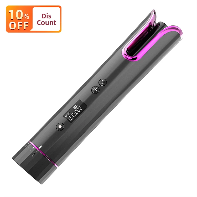 Auto Set Magic Mini Device Flat Electric Ceramic Usb Rotating Iron Straightening Wireless Rollers Cordless Automatic Hair Curler, Black
Auto Set Magic Mini Device Flat Electric Ceramic Usb Rotating Iron Straightening Wireless Rollers Cordless Automatic Hair Curler, Black