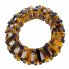 woven style handmade elastic acrylic bangle acetate bracelet for women