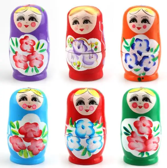 Home decor low cost travel souvenirs wood crafts russian wooden nesting dolls