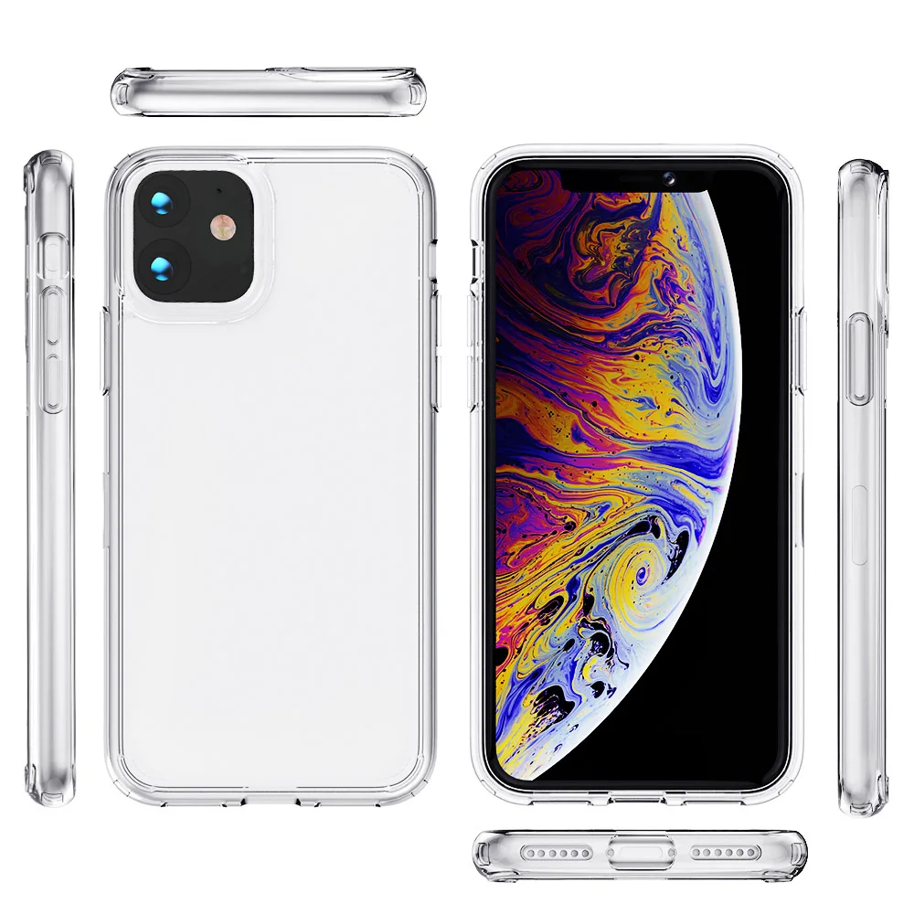 Acrylic hard back cover shockproof protective tpu transparent phone cases for iphone 11
Acrylic hard back cover shockproof protective tpu transparent phone cases for iphone 11