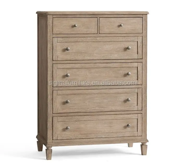 indoor ample hidden storage furniture bedroom furniture 6-Drawer Tall Dresser