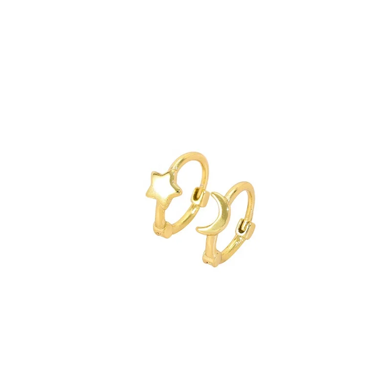 Free Shipping Chinese Jewelry S925 Sterling Silver Star Moon Huggie Earring, White, gold
Free Shipping Chinese Jewelry S925 Sterling Silver Star Moon Huggie Earring, White, gold
