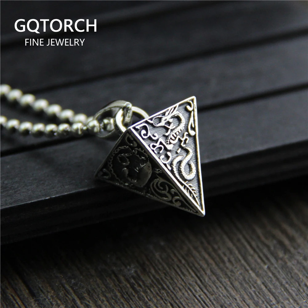 Pendant Necklace Carving Chinese Mythical Four Animals 100% Real 925 Sterling Silver Cone Shape Vintage Punk Amulets Talismans
Pendant Necklace Carving Chinese Mythical Four Animals 100% Real 925 Sterling Silver Cone Shape Vintage Punk Amulets Talismans