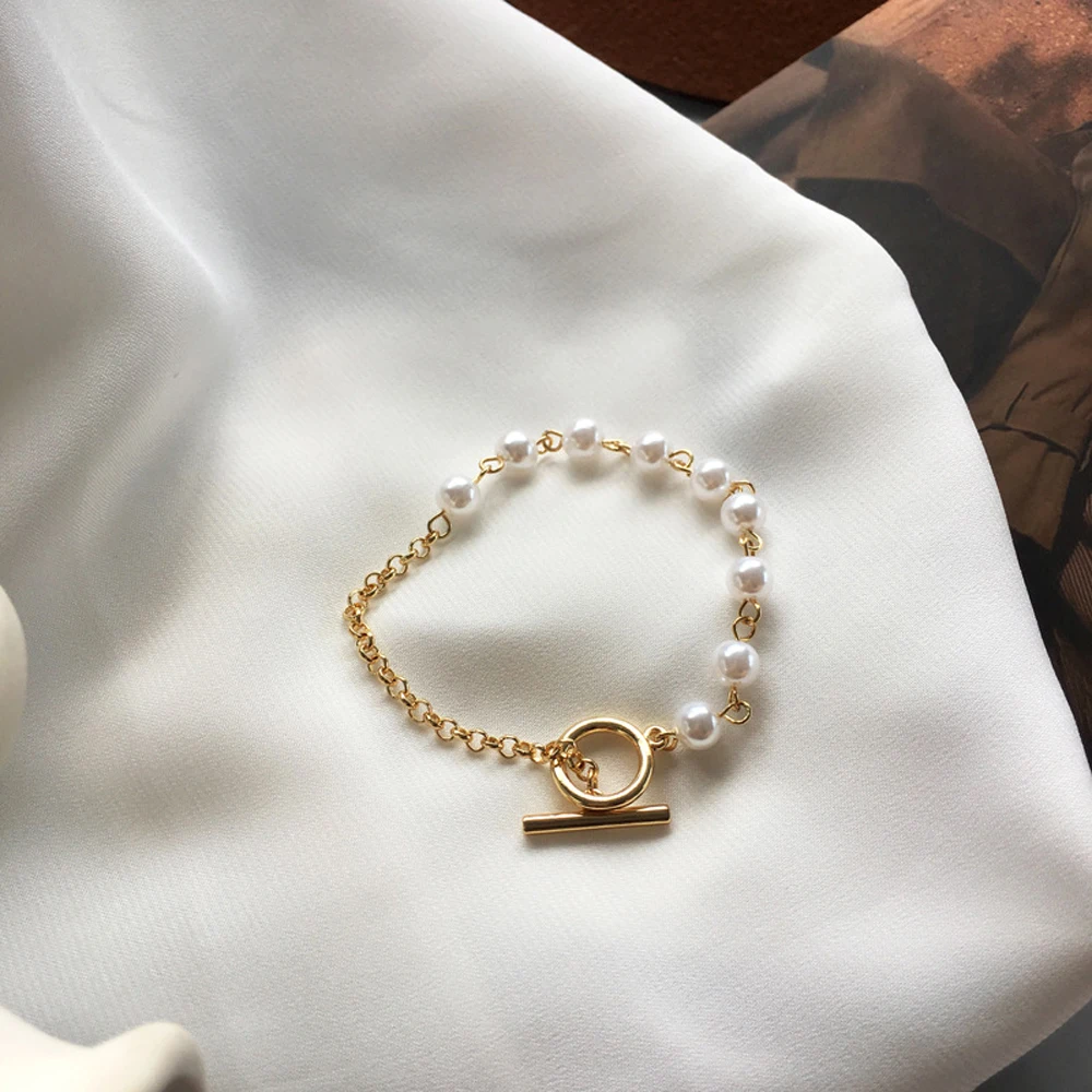 2021 Women Girl New Trendy Pearl Bracelet Sweet Korean Temperament Chain Bangle Adjustable Bracelet Fashion Jewelry, Picture shows
2021 Women Girl New Trendy Pearl Bracelet Sweet Korean Temperament Chain Bangle Adjustable Bracelet Fashion Jewelry, Picture shows