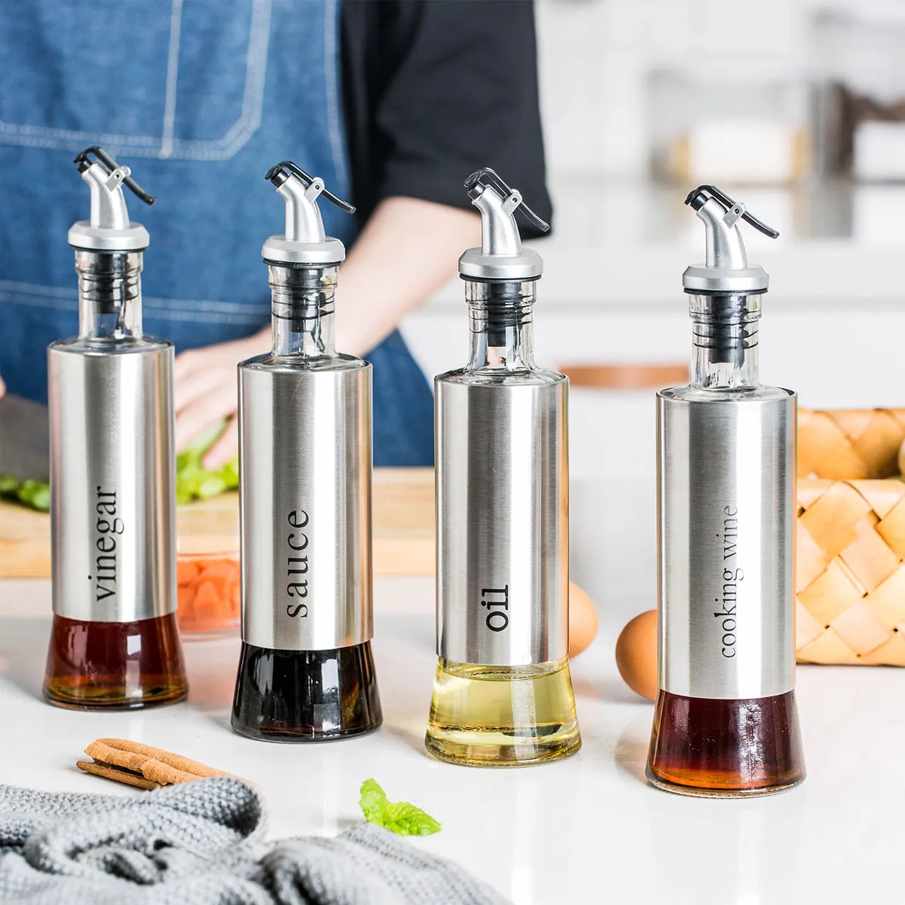 MONAZONE Glass Cooking Seasoning Bottle with scale Sauce Bottle Storage Bottles For Oil And Vinegar Kitchen Tool
MONAZONE Glass Cooking Seasoning Bottle with scale Sauce Bottle Storage Bottles For Oil And Vinegar Kitchen Tool