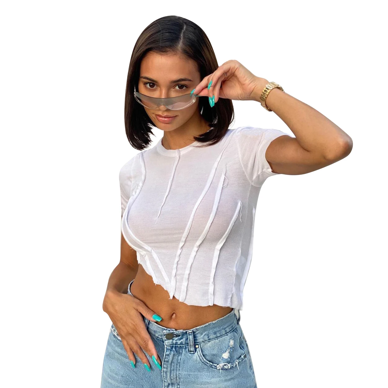 2021 summer new women's fashion design slim round neck short sleeve sexy navel T-shirt
2021 summer new women's fashion design slim round neck short sleeve sexy navel T-shirt