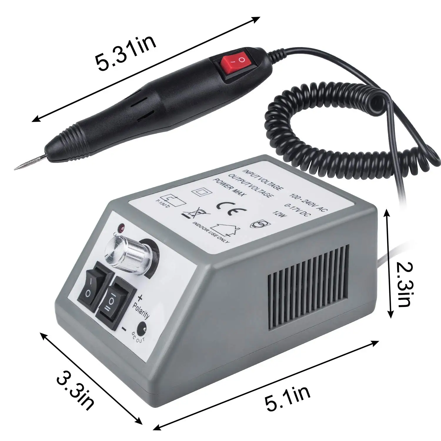 Mini Pen Shape Electric Nail Drill x Pedicure Tools Electronic Nail Drill, Black,white,pink
Mini Pen Shape Electric Nail Drill x Pedicure Tools Electronic Nail Drill, Black,white,pink