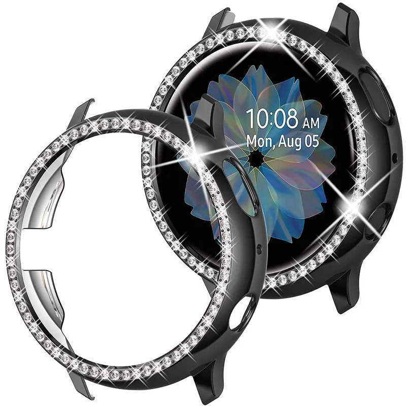 Bling Crystal Plated Protective Bumper Shell TPU Protective Cover for Samsung Galaxy Watch Active 2 s3 frontier 42 46mm case, 6 colors
Bling Crystal Plated Protective Bumper Shell TPU Protective Cover for Samsung Galaxy Watch Active 2 s3 frontier 42 46mm case, 6 colors