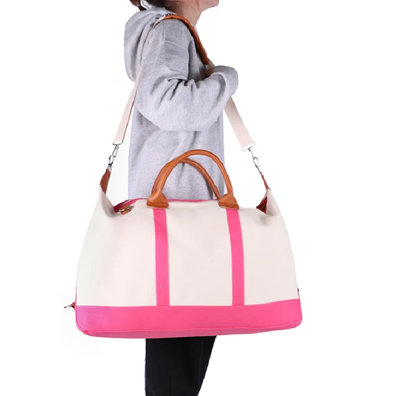 Monogrammed Canvas Travel Duffle Weekender Overnight Shopping Beach Tote Bag with PU Shoulder Strap, As pictures
Monogrammed Canvas Travel Duffle Weekender Overnight Shopping Beach Tote Bag with PU Shoulder Strap, As pictures