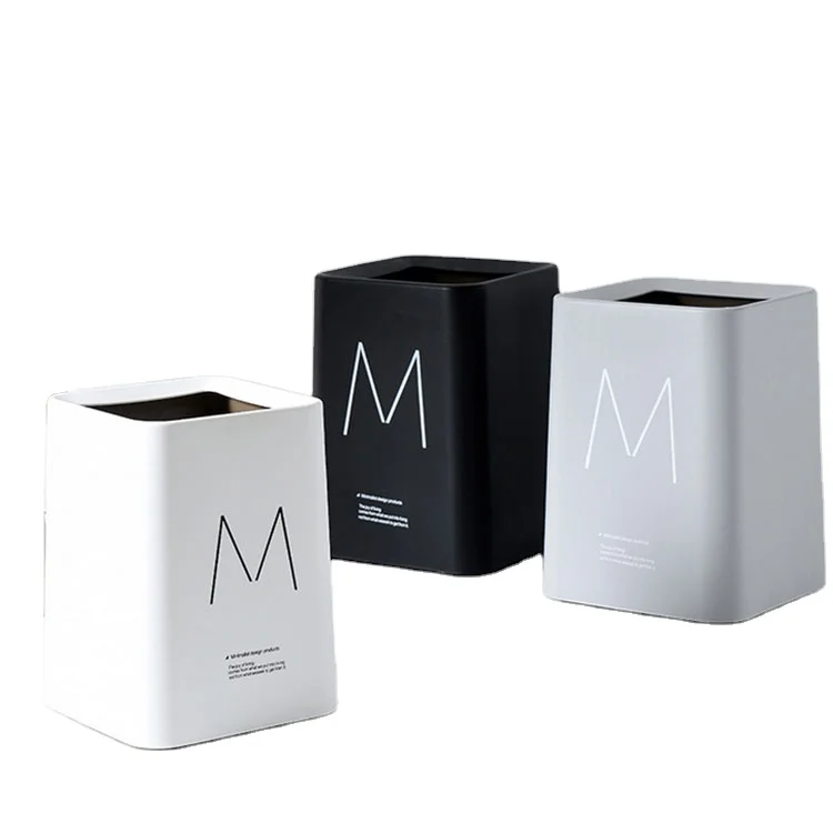 Nordic square garbage bin no lid garbage can household living room kitchen toilet office trash can, White / gray / black
Nordic square garbage bin no lid garbage can household living room kitchen toilet office trash can, White / gray / black
