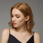 Hot selling small sterling silver heart shaped plated rose gold S925 hoop earrings for women