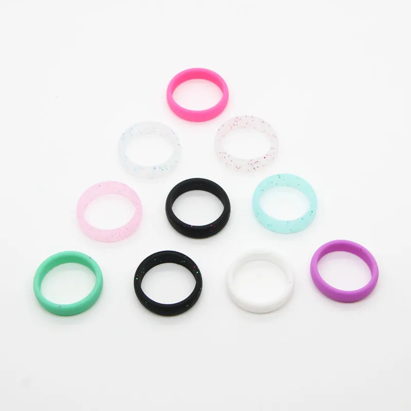 10colors/pack Fashion Silicone Band Ring with fine flash Chic Silicone Wedding Rings Women Custom Silicone Ring, Mixcolors
10colors/pack Fashion Silicone Band Ring with fine flash Chic Silicone Wedding Rings Women Custom Silicone Ring, Mixcolors