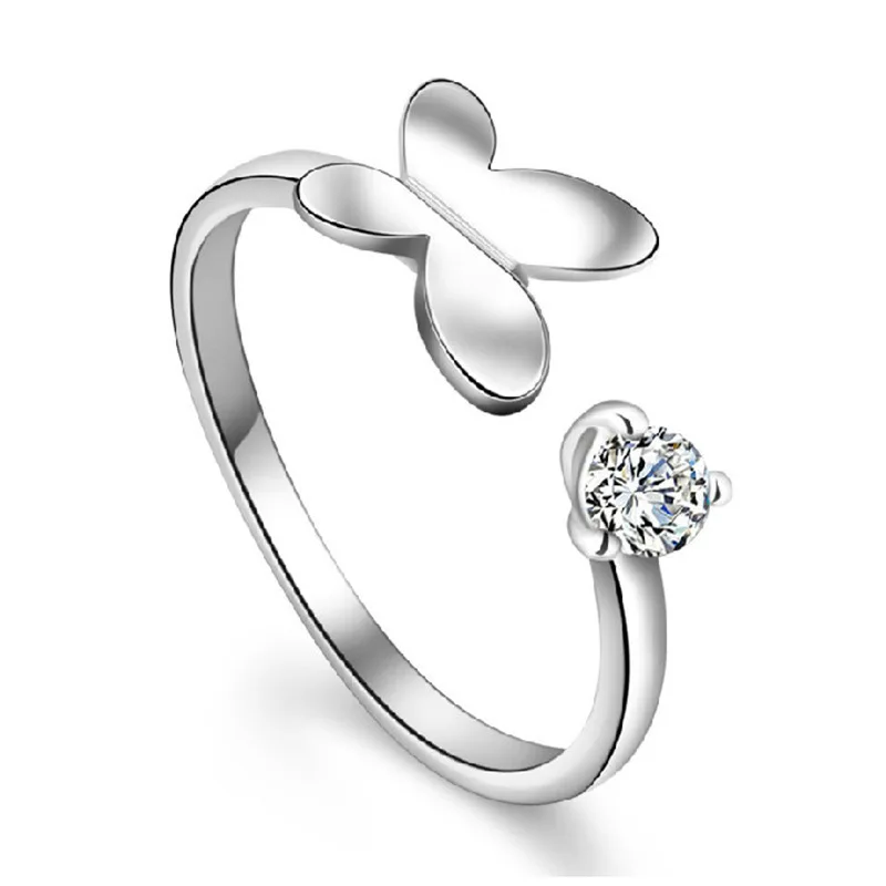 diamond ring Fashion Cute Silver Copper Butterfly Diamond Engagement Ring Jewelry For Women
diamond ring Fashion Cute Silver Copper Butterfly Diamond Engagement Ring Jewelry For Women