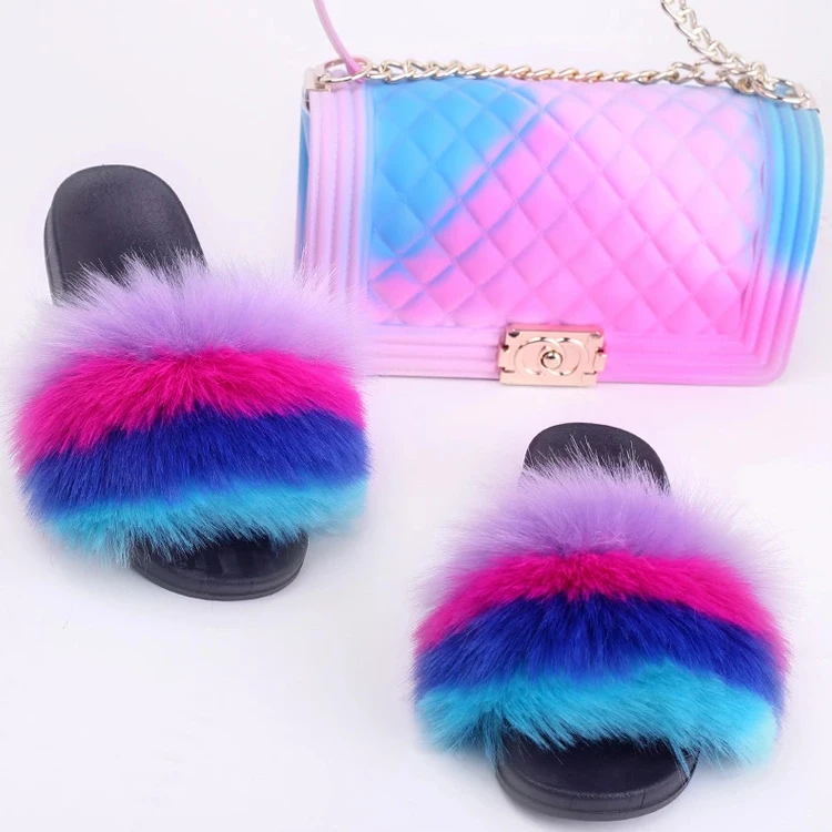 Fashion Transparent Crossbody Wholesale Purse Bag Luxury Style Women Fur Flat Slides Fox Fur Slipper, Customized color
Fashion Transparent Crossbody Wholesale Purse Bag Luxury Style Women Fur Flat Slides Fox Fur Slipper, Customized color