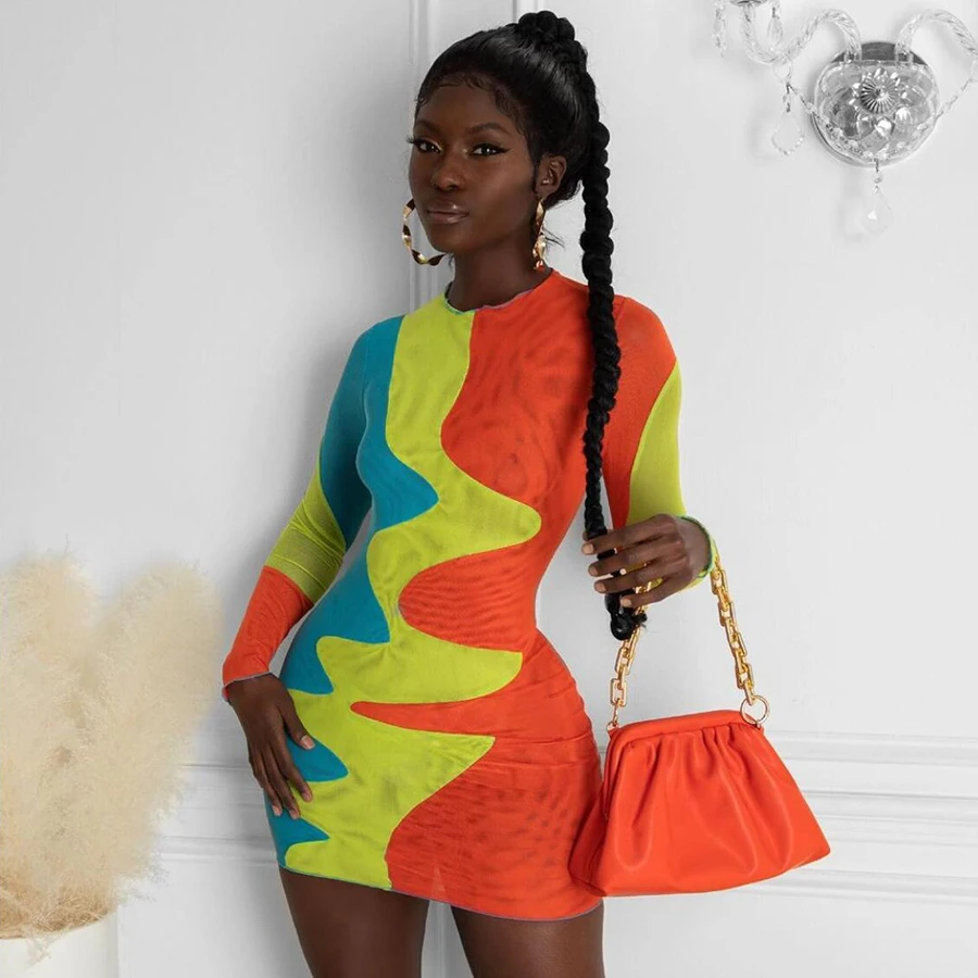 Kliou K21D04668 Mesh Patchwork See Through Long Sleeve Summer Dress Elegant Casual Dresses Women
Kliou K21D04668 Mesh Patchwork See Through Long Sleeve Summer Dress Elegant Casual Dresses Women