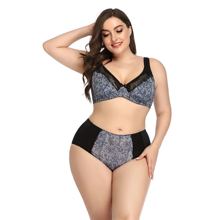 European and American New Style Printed Bra Set Plus Size Lace Bra Ladies Underwear Bra
European and American New Style Printed Bra Set Plus Size Lace Bra Ladies Underwear Bra