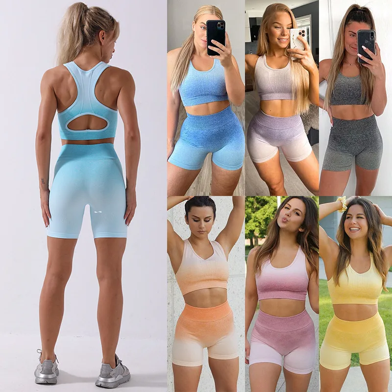 Women Ultra Comfy Compression Fit Ombre Seamless Active Running Workout Yoga Set, Picture show
Women Ultra Comfy Compression Fit Ombre Seamless Active Running Workout Yoga Set, Picture show