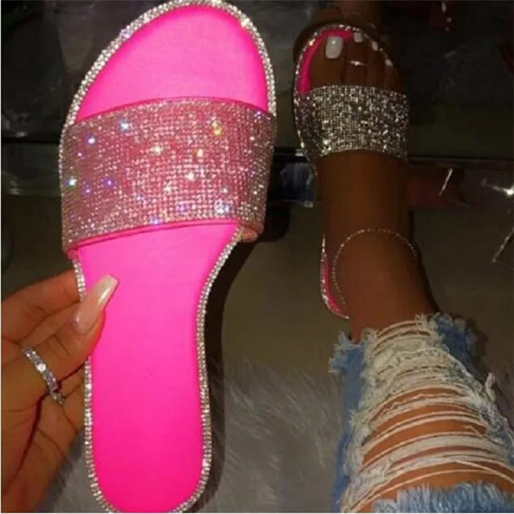 Drop Shipping Bling Personalized Flat Women Slippers Fashion Luxury Slippers Slippers For Women Outdoor, 6 colors
Drop Shipping Bling Personalized Flat Women Slippers Fashion Luxury Slippers Slippers For Women Outdoor, 6 colors
