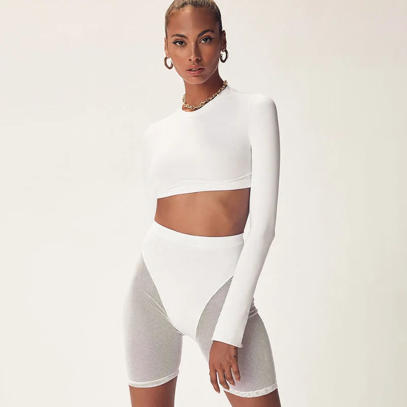 CUTENOVA M21ST699 Spring Women Outfit Long Sleeve Crop Top Biker Shorts With Underwear Women 2 Piece Shorts Set
CUTENOVA M21ST699 Spring Women Outfit Long Sleeve Crop Top Biker Shorts With Underwear Women 2 Piece Shorts Set
