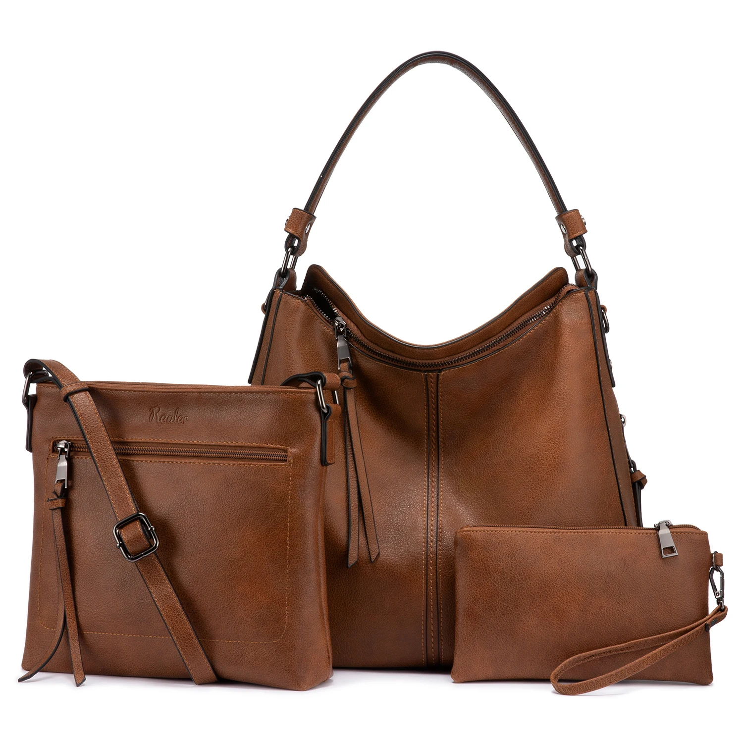 Realer 2021 Dropshipping PU leather hobo tote bags sets lady shoulder crossbody bag large capacity women purses and handbags
Realer 2021 Dropshipping PU leather hobo tote bags sets lady shoulder crossbody bag large capacity women purses and handbags