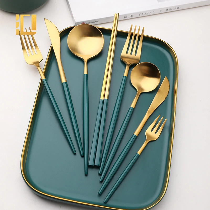 High Quality Portugal Cutlery Black Green Flatware Set Stainless Steel Matte Cutlery Gold, Black green+gold
High Quality Portugal Cutlery Black Green Flatware Set Stainless Steel Matte Cutlery Gold, Black green+gold