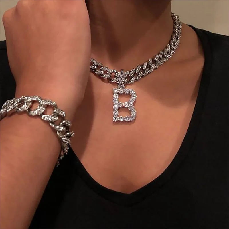 Hot alphabet Cuban chain necklace hipster filled with Miami hip hop Cuban necklace rap
Hot alphabet Cuban chain necklace hipster filled with Miami hip hop Cuban necklace rap