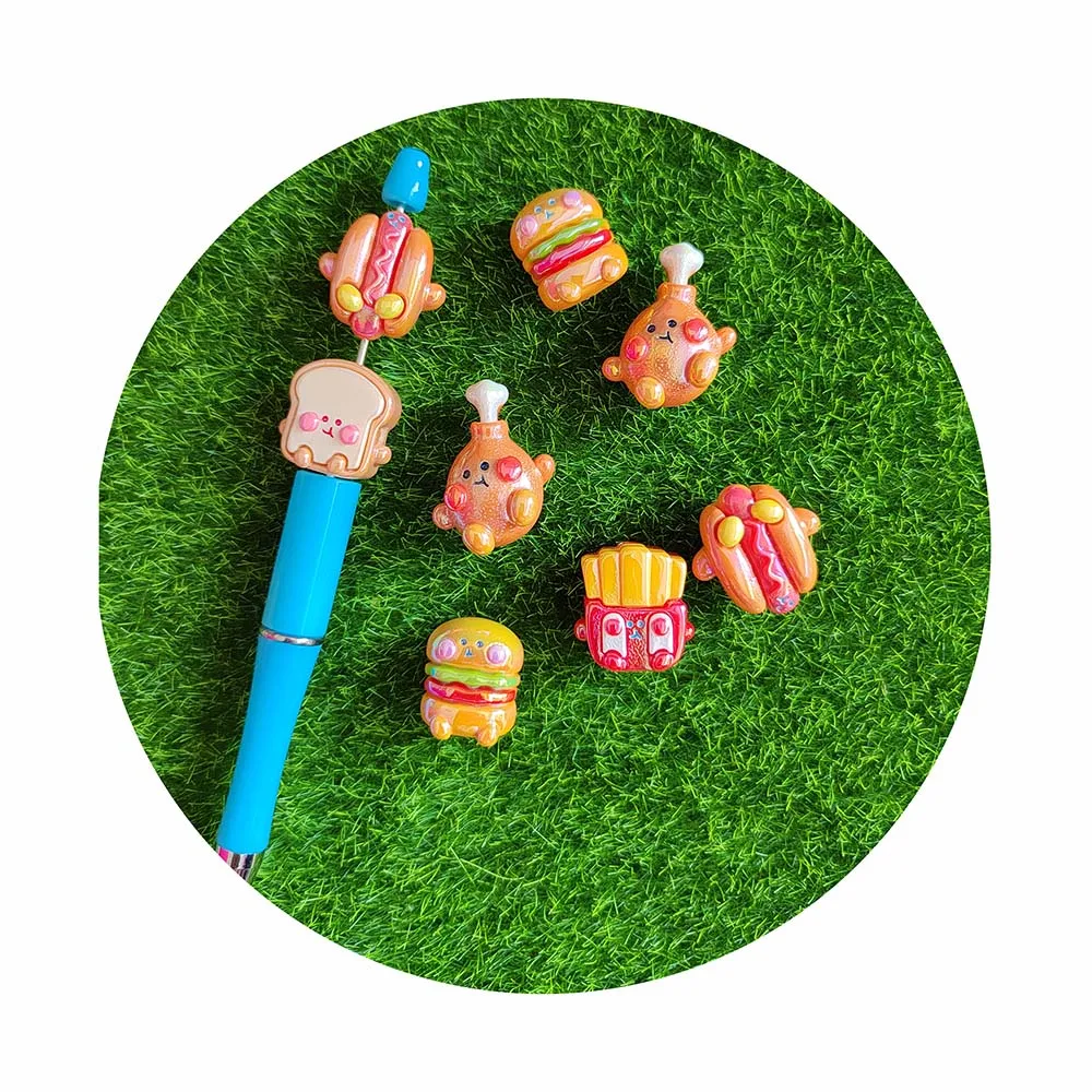 100pcs Hamburger Cake Jewelry Bead with Hole Acrylic Loose Spacer Beads fit DIY Pen Ornament Jewelry Findings
100pcs Hamburger Cake Jewelry Bead with Hole Acrylic Loose Spacer Beads fit DIY Pen Ornament Jewelry Findings