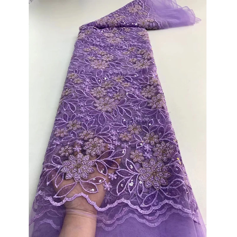 Wholesale beaded lace fabric handmade beaded gold french design lace nigerian tulle lace french, Can be customized
Wholesale beaded lace fabric handmade beaded gold french design lace nigerian tulle lace french, Can be customized