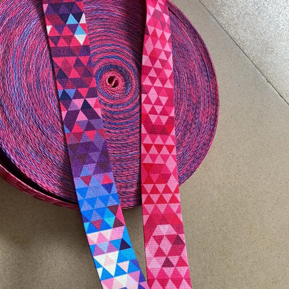 customized printed polyester webbing for bag strap belt 
customized printed polyester webbing for bag strap belt