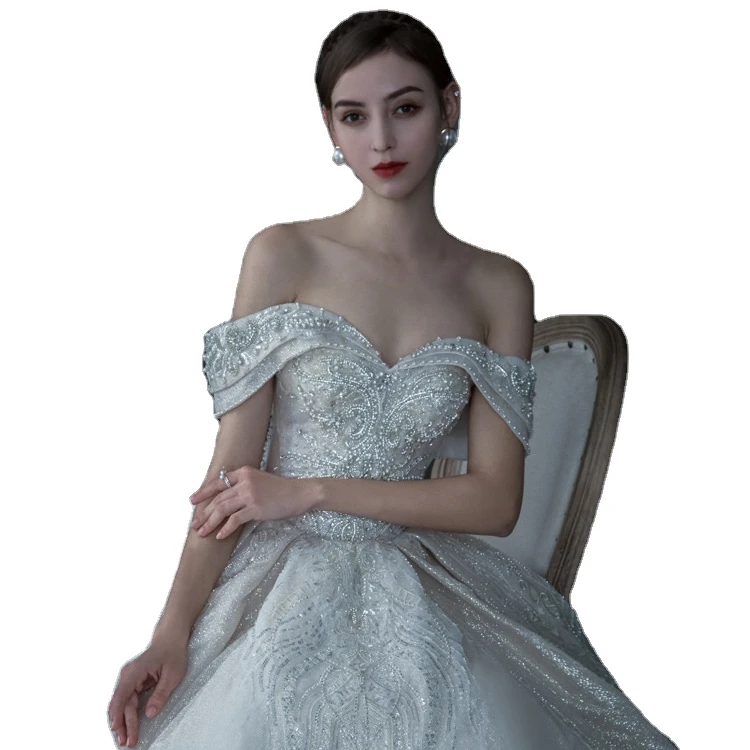 Off shoulder sleeveless V-neck Sparkling Beading Crystal Super Gorgeous Ball Gown Wedding Dresses, Picture shows
Off shoulder sleeveless V-neck Sparkling Beading Crystal Super Gorgeous Ball Gown Wedding Dresses, Picture shows