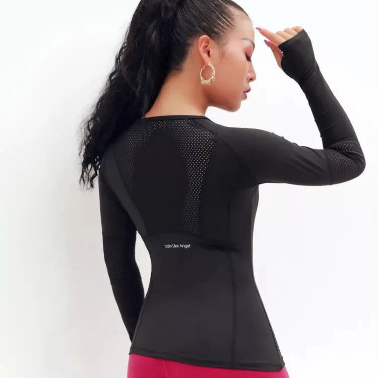 Mesh sports shirt quick-drying clothes stretch fitness wear sweater running long-sleeve shirt athleisure, Pink,black,blue
Mesh sports shirt quick-drying clothes stretch fitness wear sweater running long-sleeve shirt athleisure, Pink,black,blue